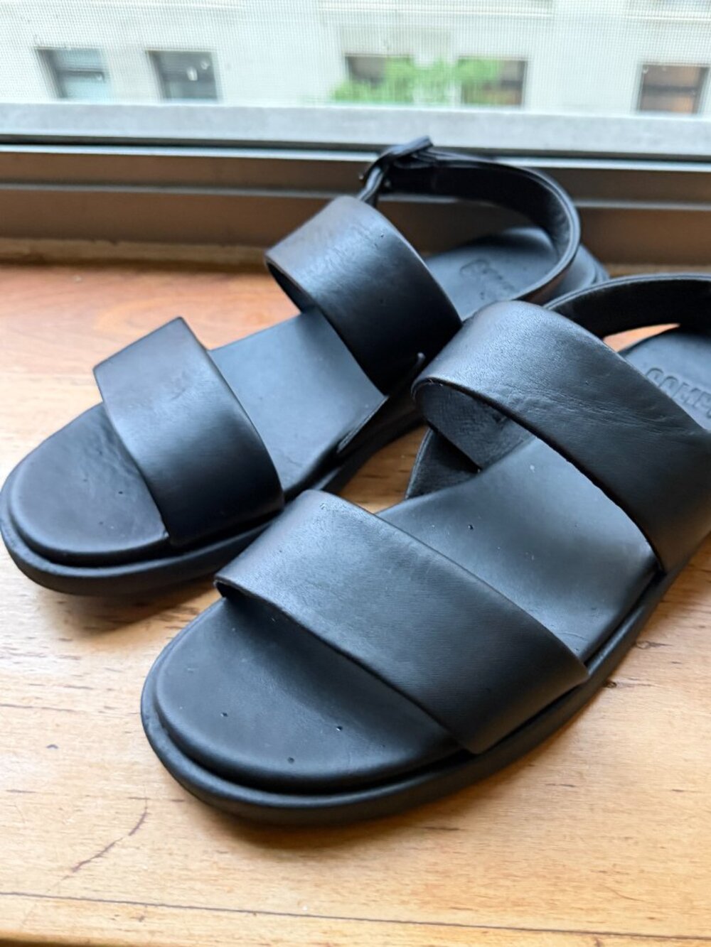 Camper Edy Slingback Sandal Black Leather Size 36/6